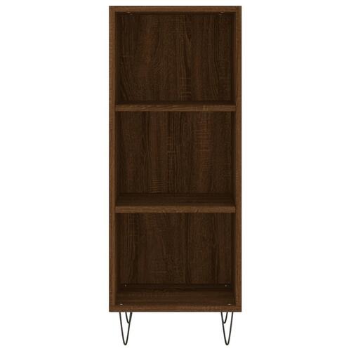Skænk 34,5x32,5x90 cm konstrueret træ brun egetræsfarve