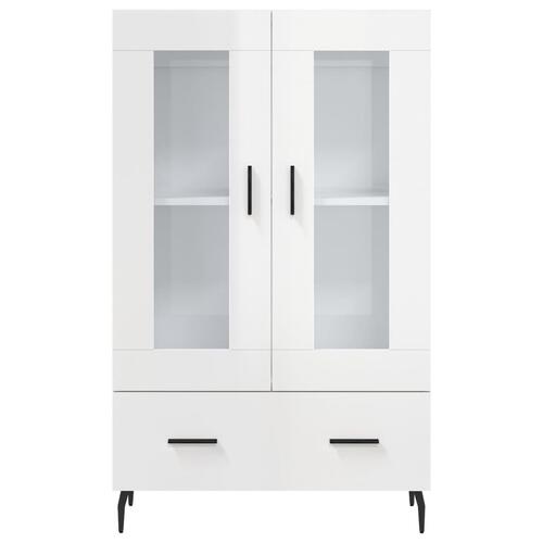 Skab 69,5x31x115 cm konstrueret træ hvid højglans