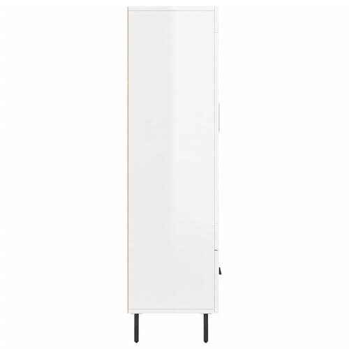 Skab 69,5x31x115 cm konstrueret træ hvid højglans