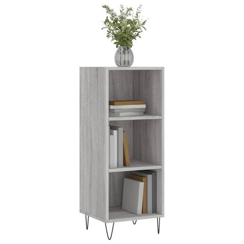 Skænk 34,5x32,5x90 cm konstrueret træ grå sonoma-eg