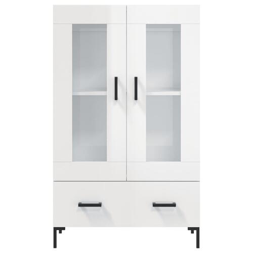 Skab 69,5x31x115 cm konstrueret træ hvid højglans