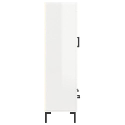 Skab 69,5x31x115 cm konstrueret træ hvid højglans