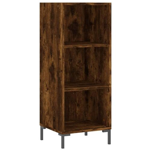 Skænk 34,5x32,5x90 cm konstrueret træ røget egetræsfarve