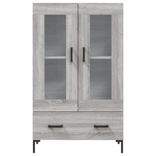 Skab 69,5x31x115 cm konstrueret træ grå sonoma-eg