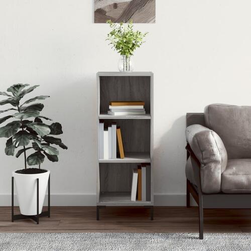Skænk 34,5x32,5x90 cm konstrueret træ grå sonoma-eg