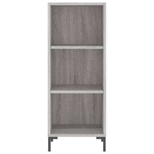 Skænk 34,5x32,5x90 cm konstrueret træ grå sonoma-eg