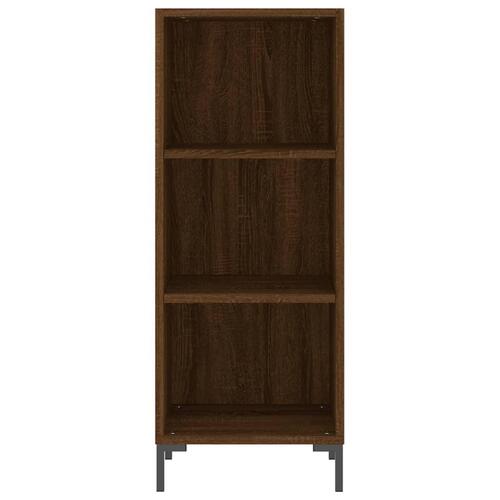 Skænk 34,5x32,5x90 cm konstrueret træ brun egetræsfarve