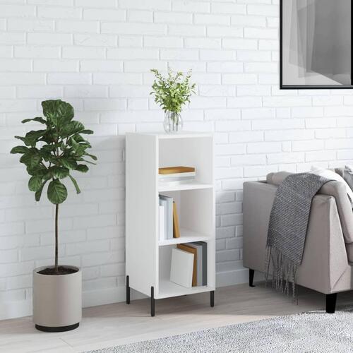 Skænk 34,5x32,5x90 cm konstrueret træ hvid