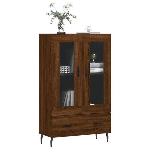 Skab 69,5x31x115 cm konstrueret træ brun sonoma-eg