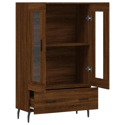 Skab 69,5x31x115 cm konstrueret træ brun sonoma-eg