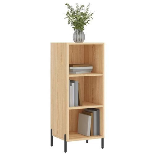 Skænk 34,5x32,5x90 cm konstrueret træ sonoma-eg