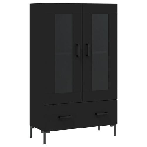 Skab 69,5x31x115 cm konstrueret træ sort