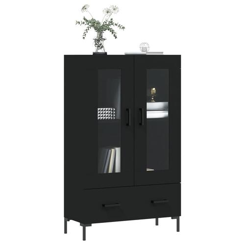 Skab 69,5x31x115 cm konstrueret træ sort