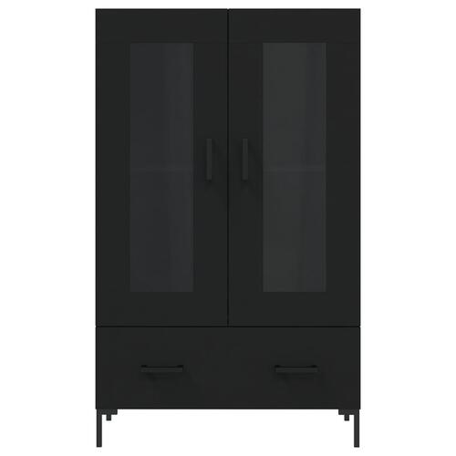 Skab 69,5x31x115 cm konstrueret træ sort