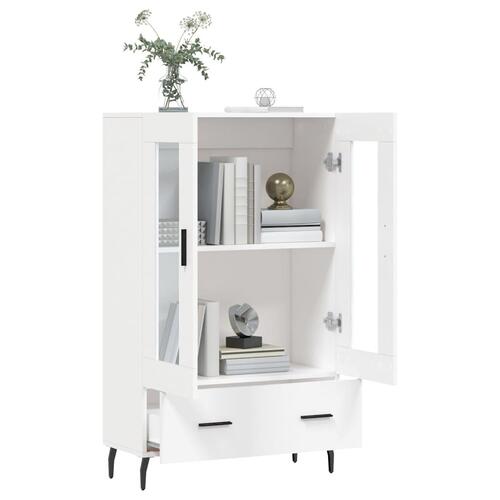 Skab 69,5x31x115 cm konstrueret træ hvid