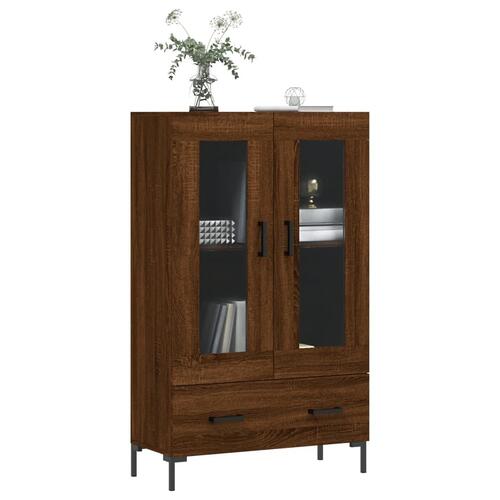 Skab 69,5x31x115 cm konstrueret træ brun sonoma-eg