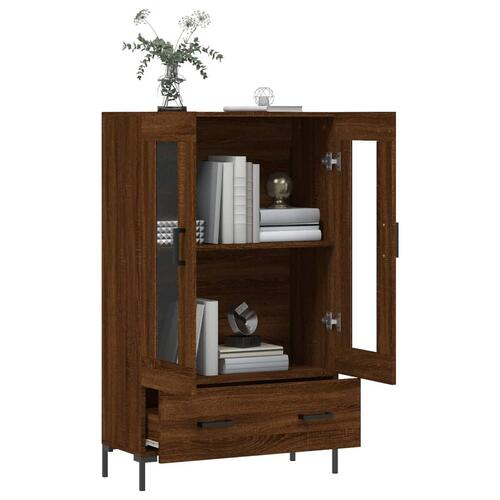 Skab 69,5x31x115 cm konstrueret træ brun sonoma-eg