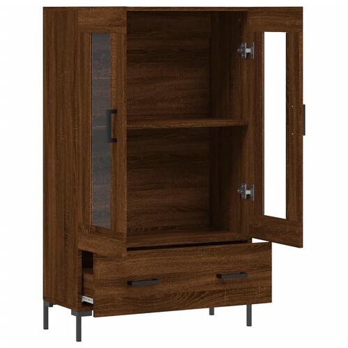 Skab 69,5x31x115 cm konstrueret træ brun sonoma-eg