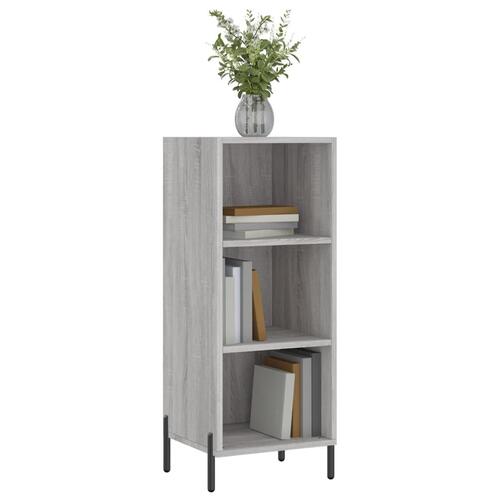Skænk 34,5x32,5x90 cm konstrueret træ grå sonoma-eg