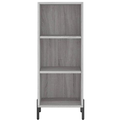 Skænk 34,5x32,5x90 cm konstrueret træ grå sonoma-eg
