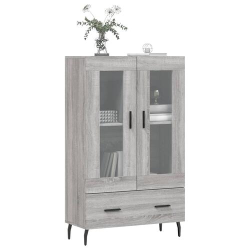 Skab 69,5x31x115 cm konstrueret træ grå sonoma-eg