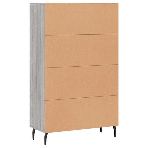 Skab 69,5x31x115 cm konstrueret træ grå sonoma-eg