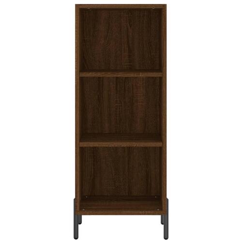 Skænk 34,5x32,5x90 cm konstrueret træ brun egetræsfarve