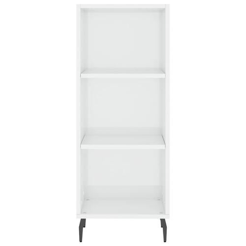 Skænk 34,5x32,5x90 cm konstrueret træ hvid højglans