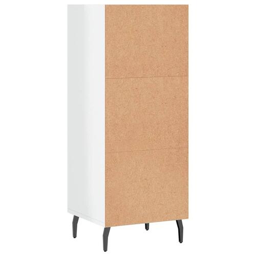 Skænk 34,5x32,5x90 cm konstrueret træ hvid højglans