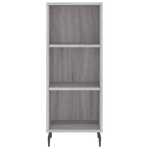 Skænk 34,5x32,5x90 cm konstrueret træ grå sonoma-eg