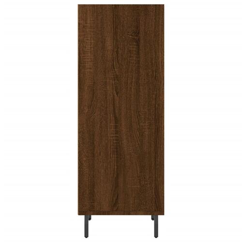 Skænk 34,5x32,5x90 cm konstrueret træ brun egetræsfarve