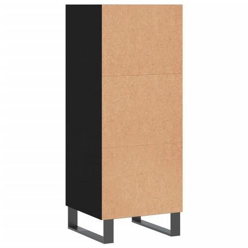 Skænk 34,5x32,5x90 cm konstrueret træ sort