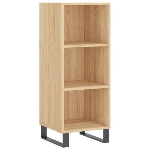 Skænk 34,5x32,5x90 cm konstrueret træ sonoma-eg
