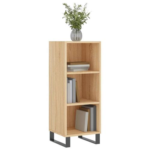 Skænk 34,5x32,5x90 cm konstrueret træ sonoma-eg