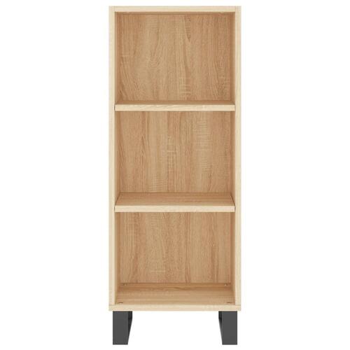 Skænk 34,5x32,5x90 cm konstrueret træ sonoma-eg