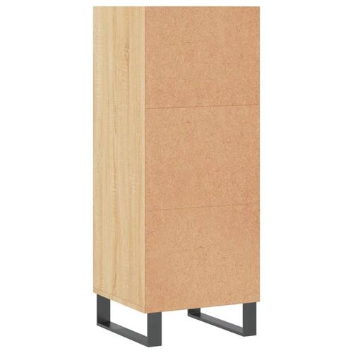 Skænk 34,5x32,5x90 cm konstrueret træ sonoma-eg