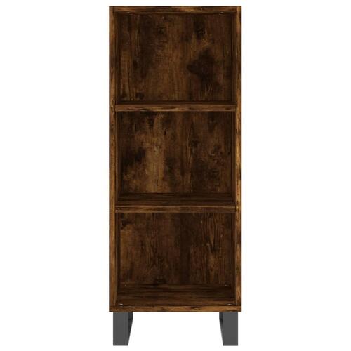 Skænk 34,5x32,5x90 cm konstrueret træ røget egetræsfarve