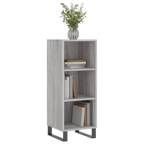 Skænk 34,5x32,5x90 cm konstrueret træ grå sonoma-eg