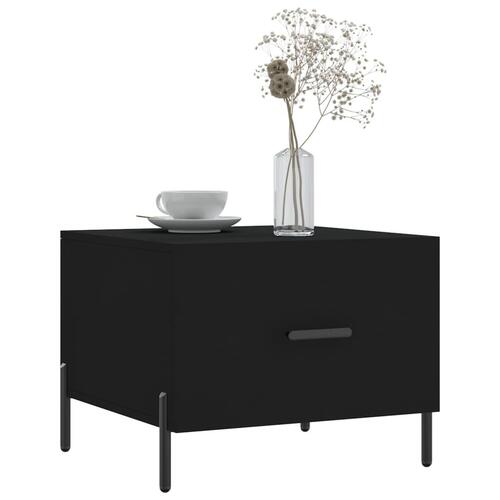 Sofabord 50x50x40 cm konstrueret træ sort