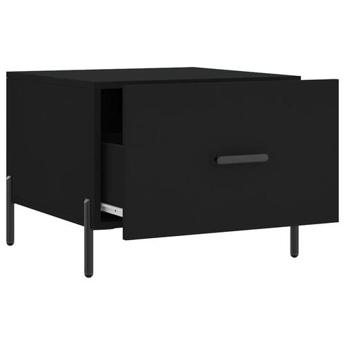 Sofabord 50x50x40 cm konstrueret træ sort