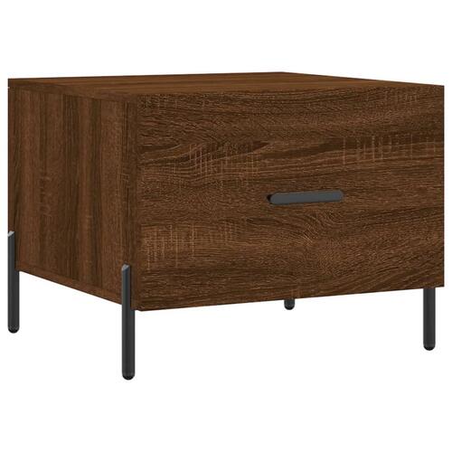 Sofabord 50x50x40 cm konstrueret træ brun egetræsfarve
