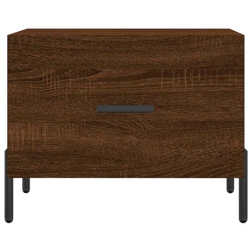 Sofabord 50x50x40 cm konstrueret træ brun egetræsfarve