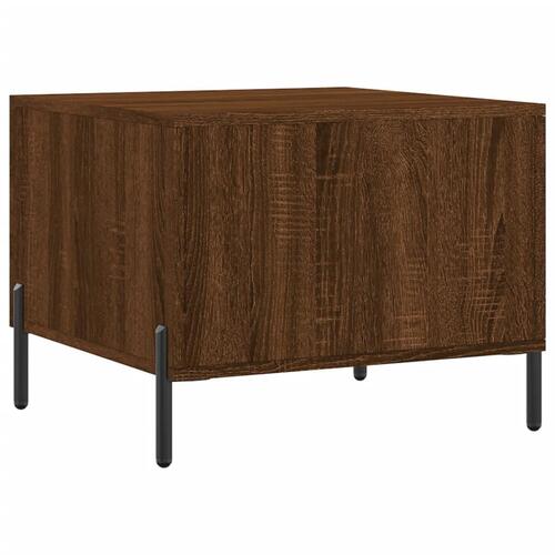 Sofabord 50x50x40 cm konstrueret træ brun egetræsfarve