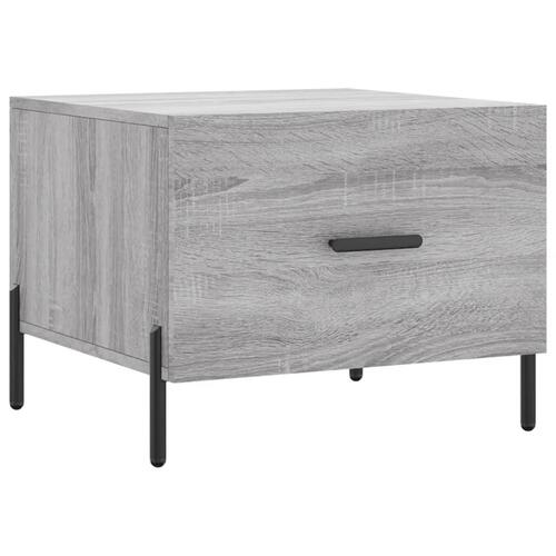 Sofabord 50x50x40 cm konstrueret træ grå sonoma-eg