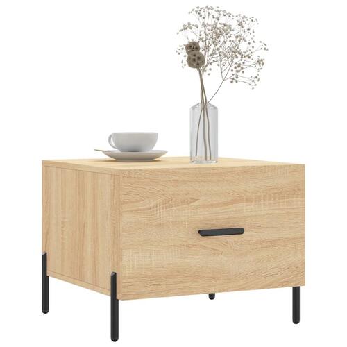 Sofabord 50x50x40 cm konstrueret træ sonoma egetræsfarve