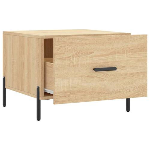 Sofabord 50x50x40 cm konstrueret træ sonoma egetræsfarve