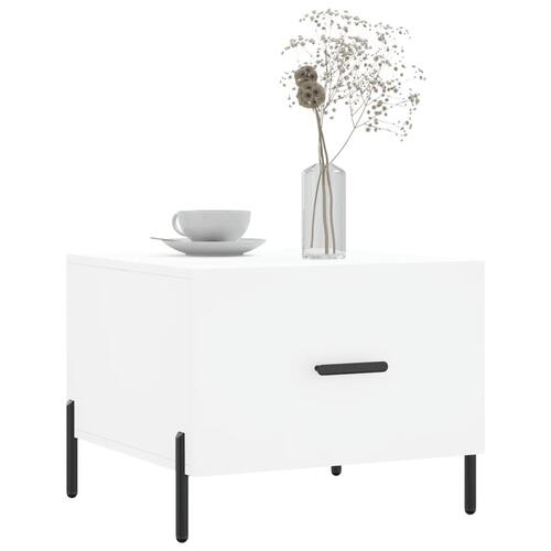 Sofabord 50x50x40 cm konstrueret træ hvid
