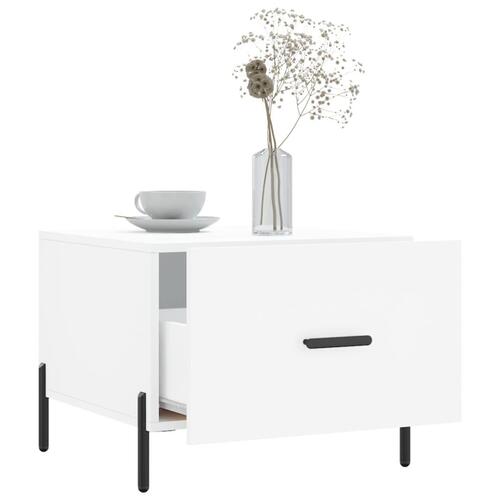 Sofabord 50x50x40 cm konstrueret træ hvid