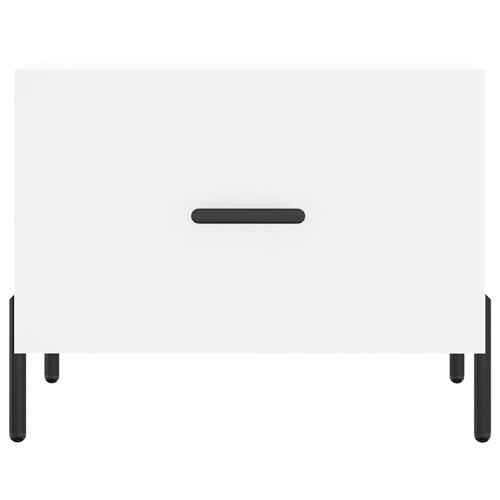 Sofabord 50x50x40 cm konstrueret træ hvid