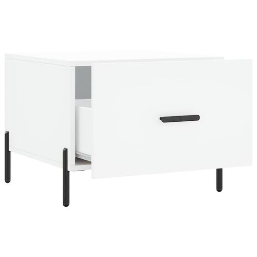 Sofabord 50x50x40 cm konstrueret træ hvid